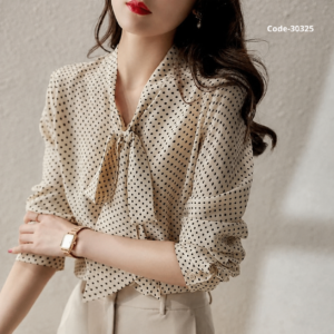 Chic Polka Dot Casual Shirt