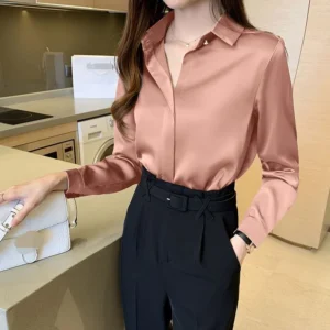 Women’s Loose White Long Sleeve Shirt