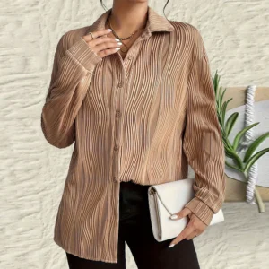 Women’s Textured Button Shirt